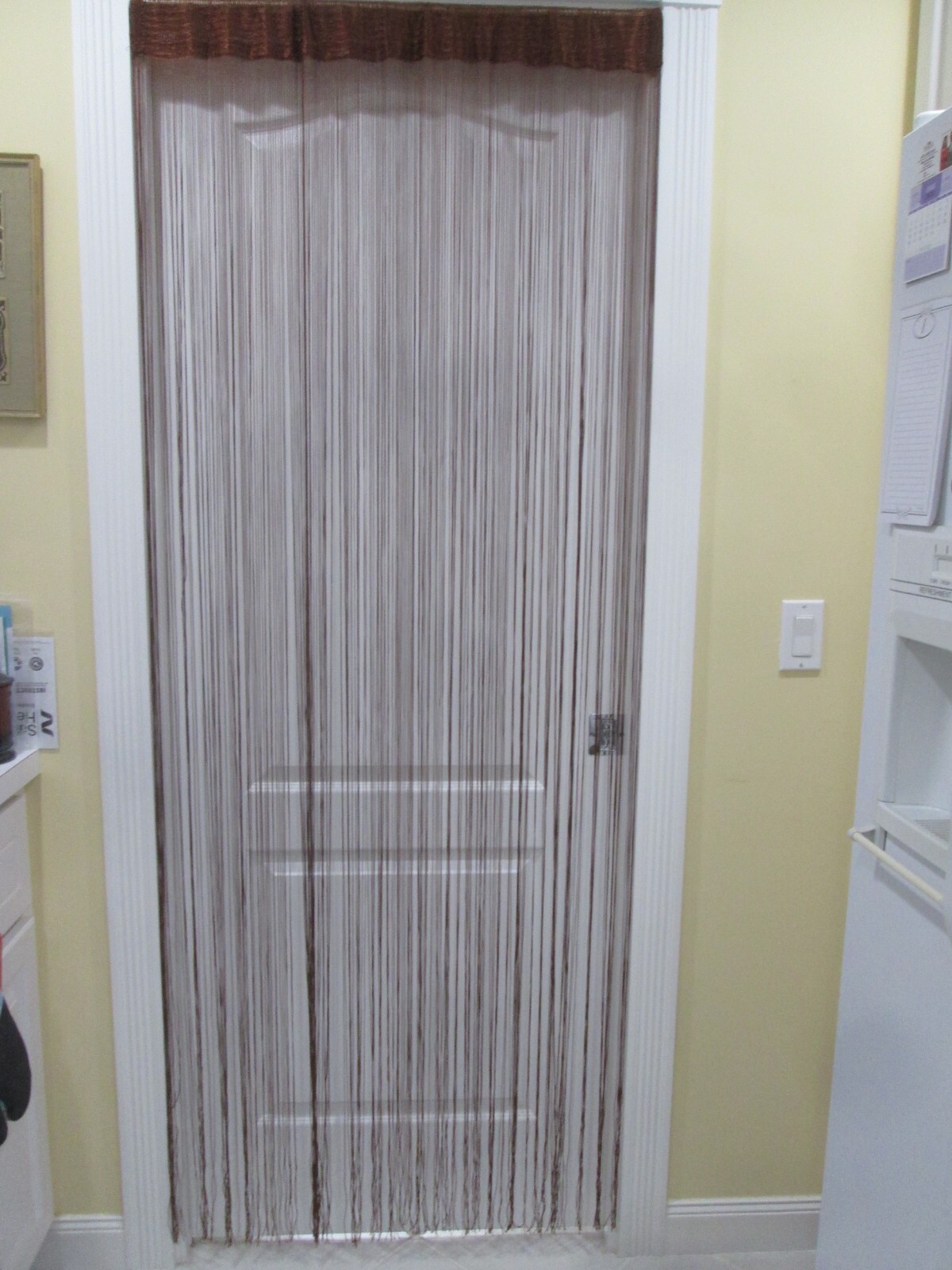 (2) Brown String Curtain Room Divider Panel 37″ X 78″ each