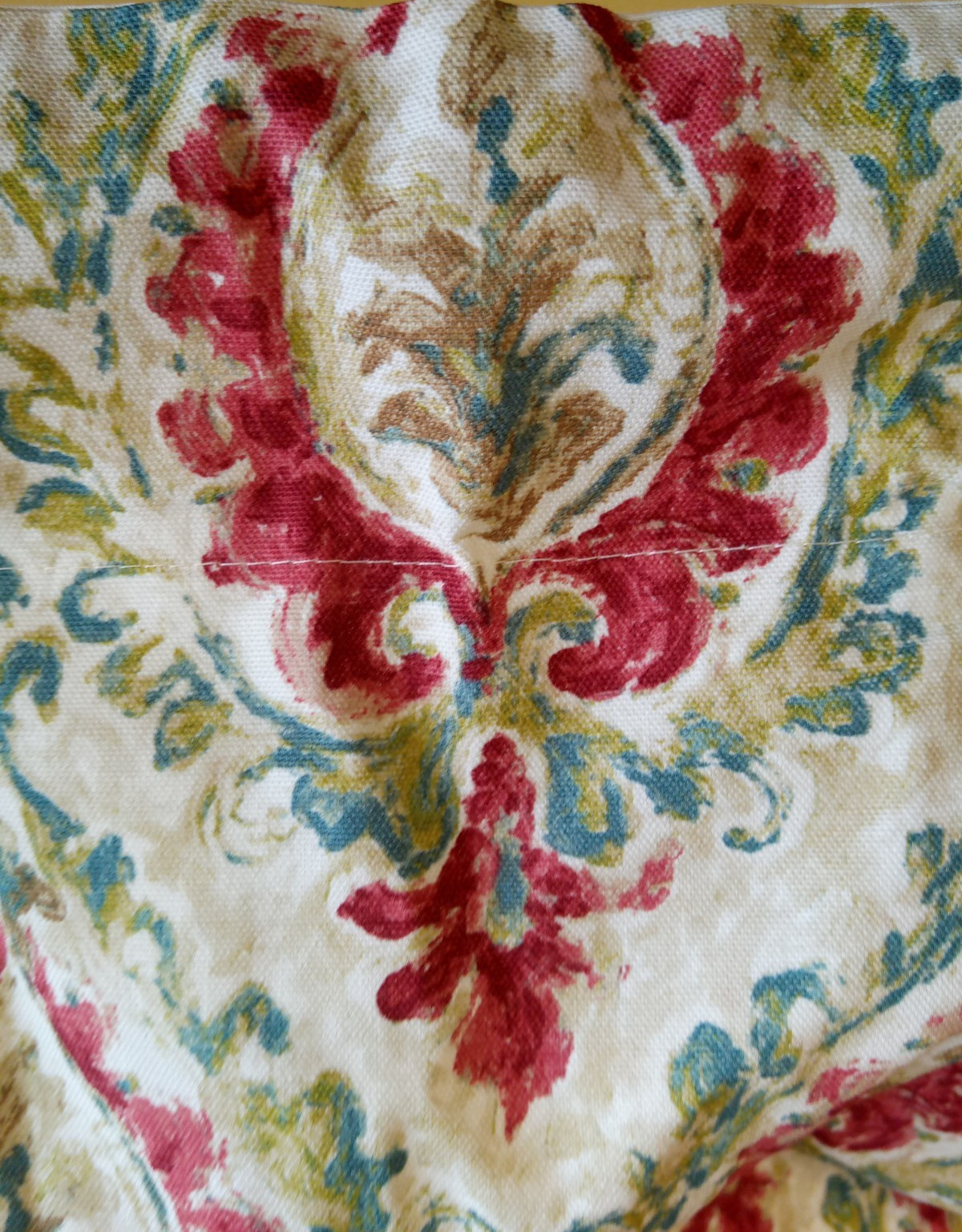 Faux Dual Tie-Up Valance Medallion Print Lined 50″ x 21″ Rod Pocket