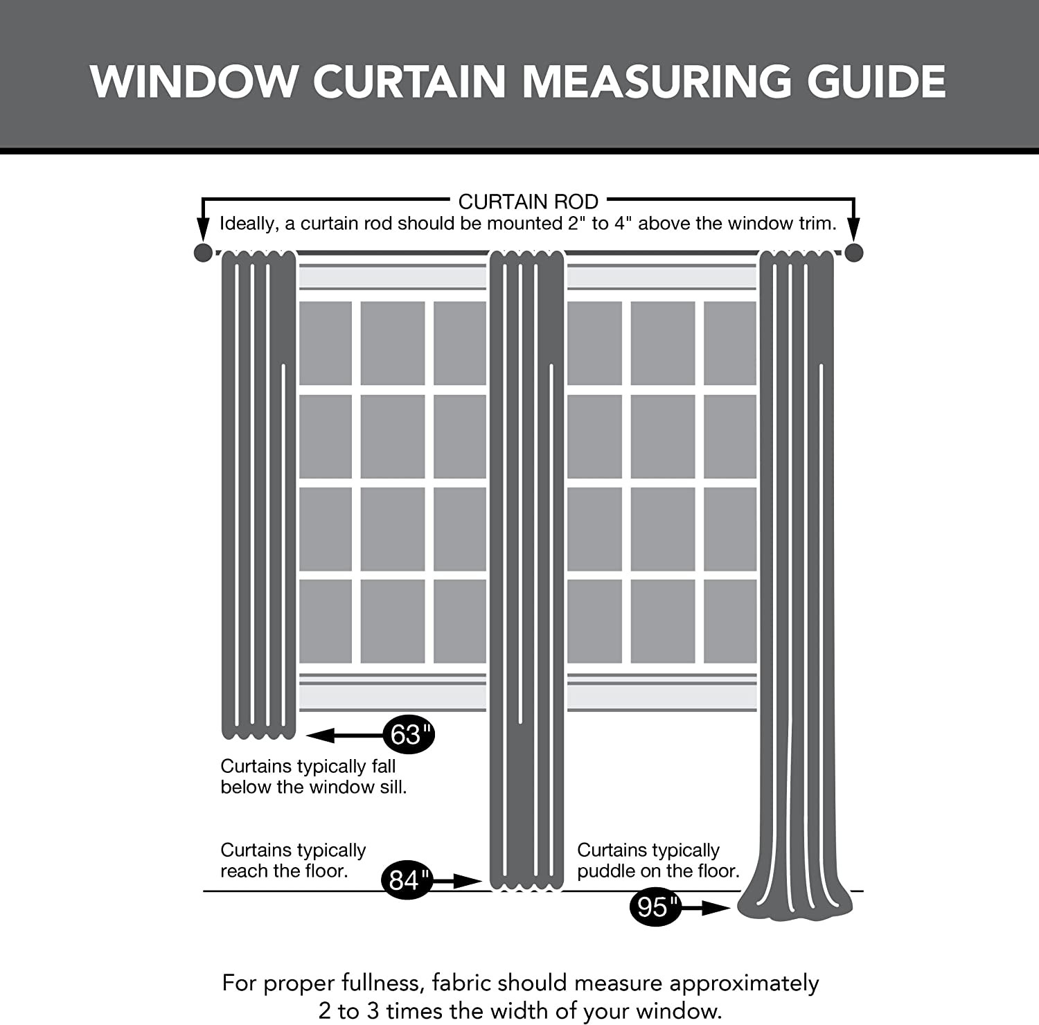Tayla Crushed Texture Semi-Sheer Rod Pocket Curtain Panel, 50″ x 95″, Gray