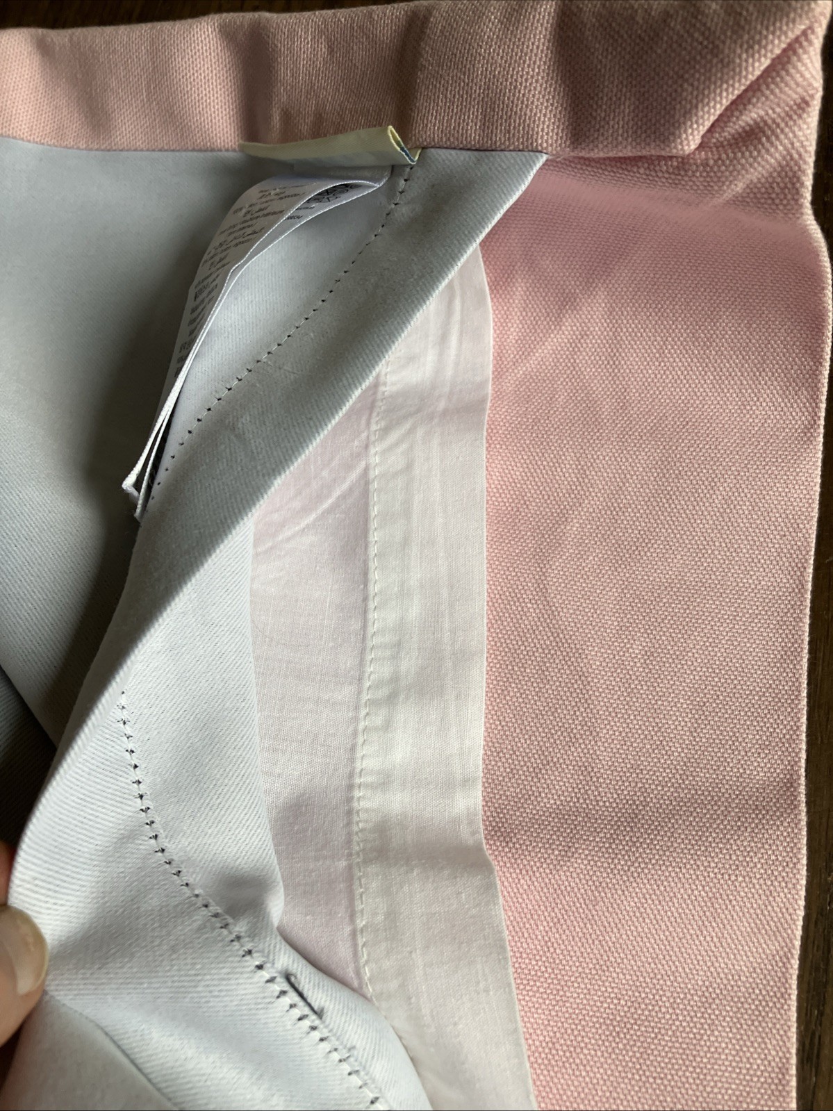 Pottery Barn Kids Color Pink Bordered Grommet Blackout Curtain 2 Panels 84″