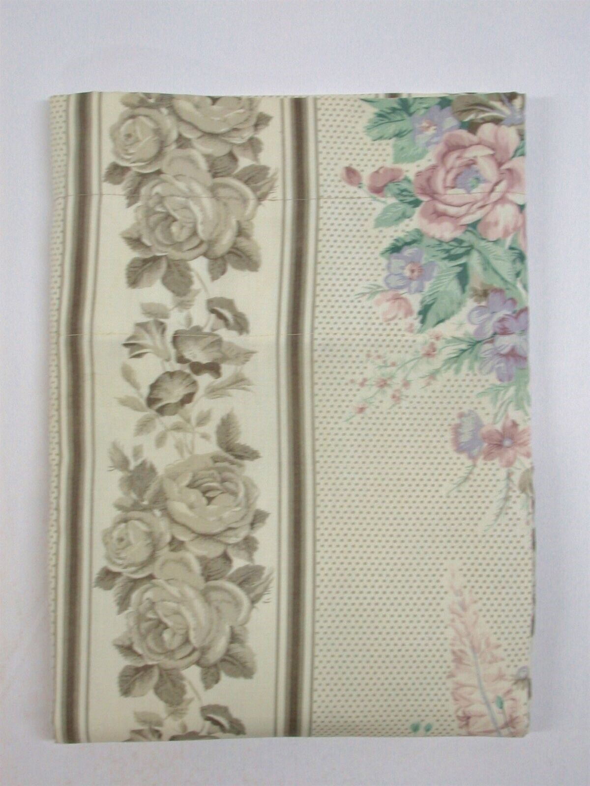 Self-Lined Floral Swag Valance ~ Cream Multi ~ 29″ L x 82″ W