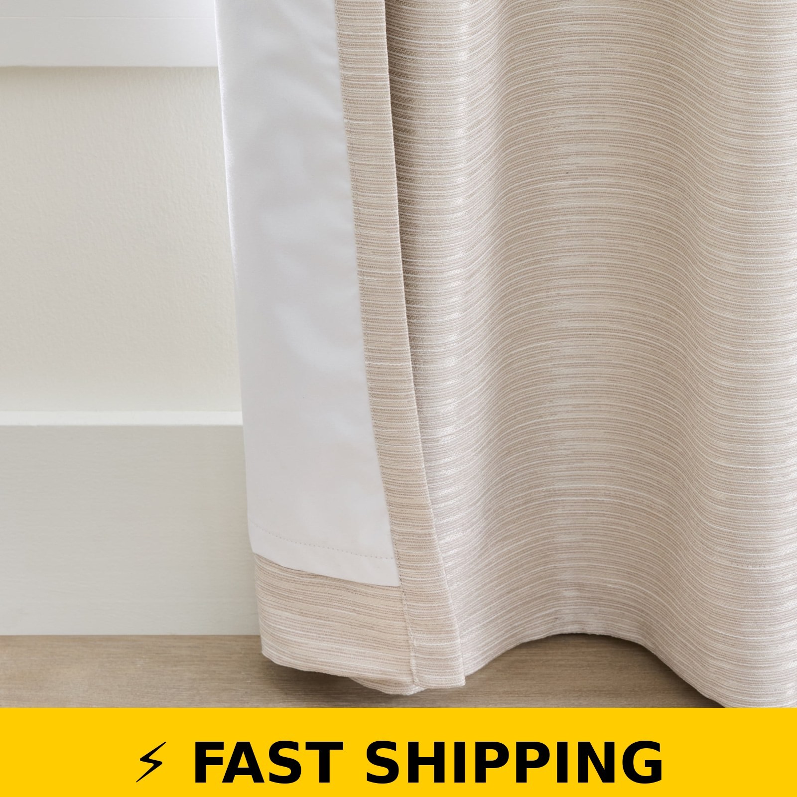 Better Homes & Gardens Striated Luxe Blackout Curtain – Vanilla Dream
