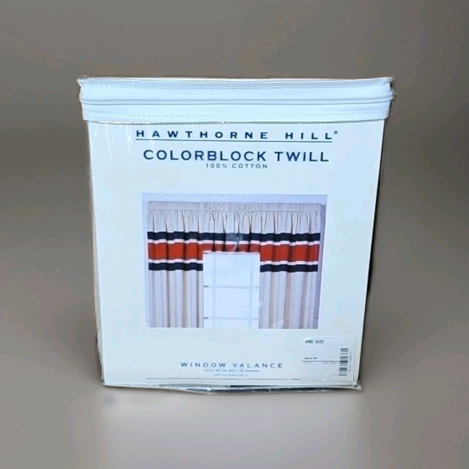VTG Hawthorne Hill Valance 100% Cotton Twill 54×16 Colorblock Curtain 2003