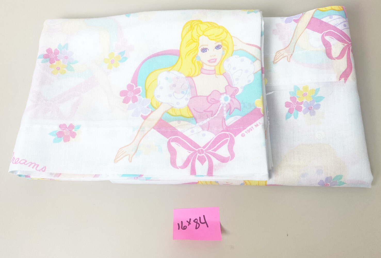 VTG The Bibb Company Barbie Valances (Lot of 2) Poly/Cotton USA Approx 16”x84”