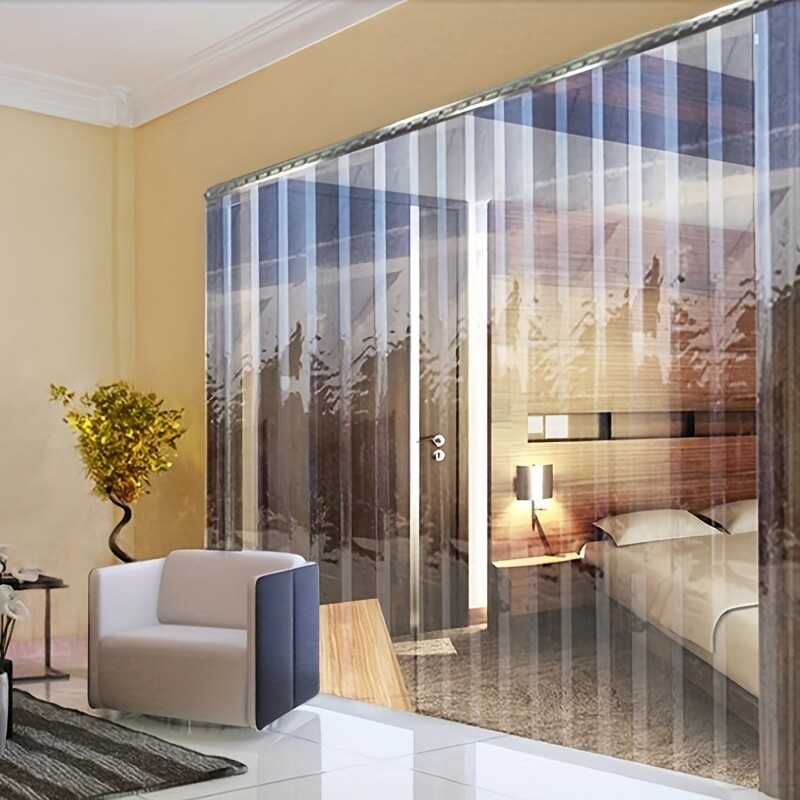 Plastic Curtain 48in x 96in PVC Door Curtains Strip for Warehouse Garage