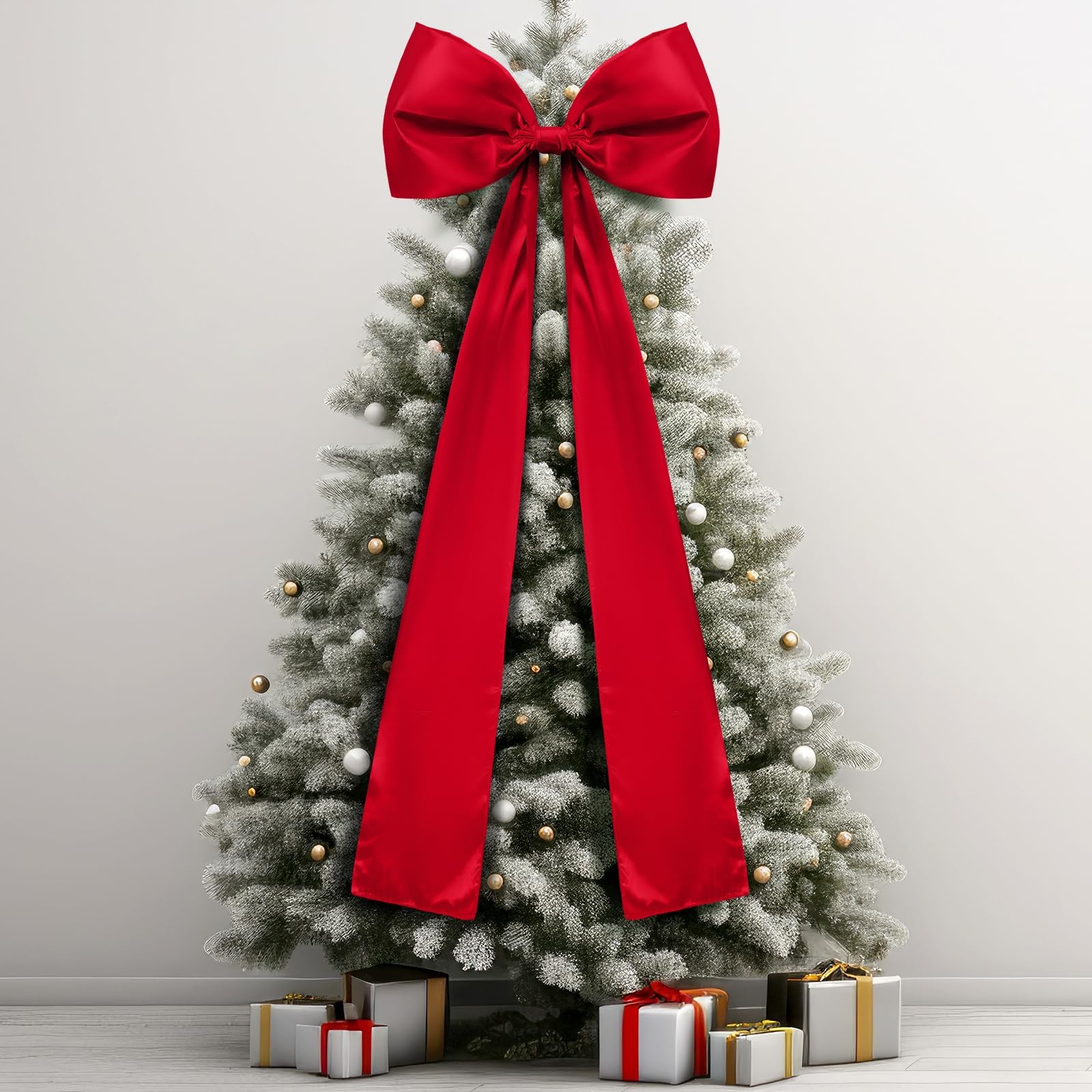 1 PCS 20×47 Inch Extra Large Red Satin Bows Coquette Room Decor Giant Party