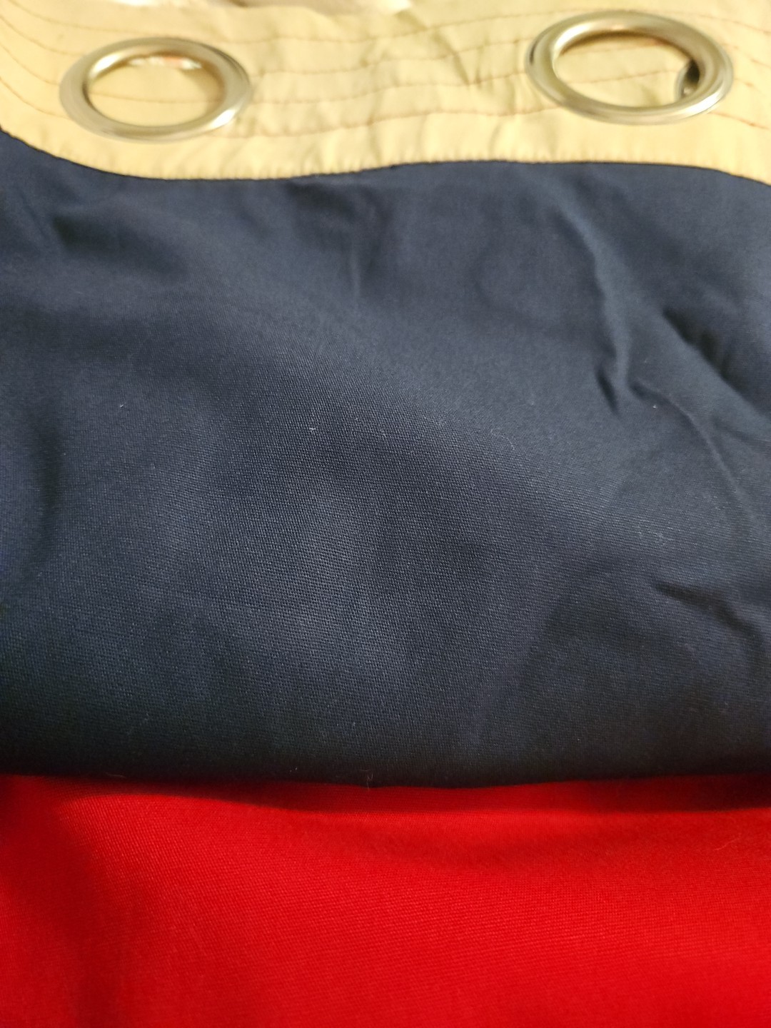 2 POTTERY BARN KID RUGBY STRIPE RED NAVY BLACKOUT GROMMET PANELS 44X84 Each NEW