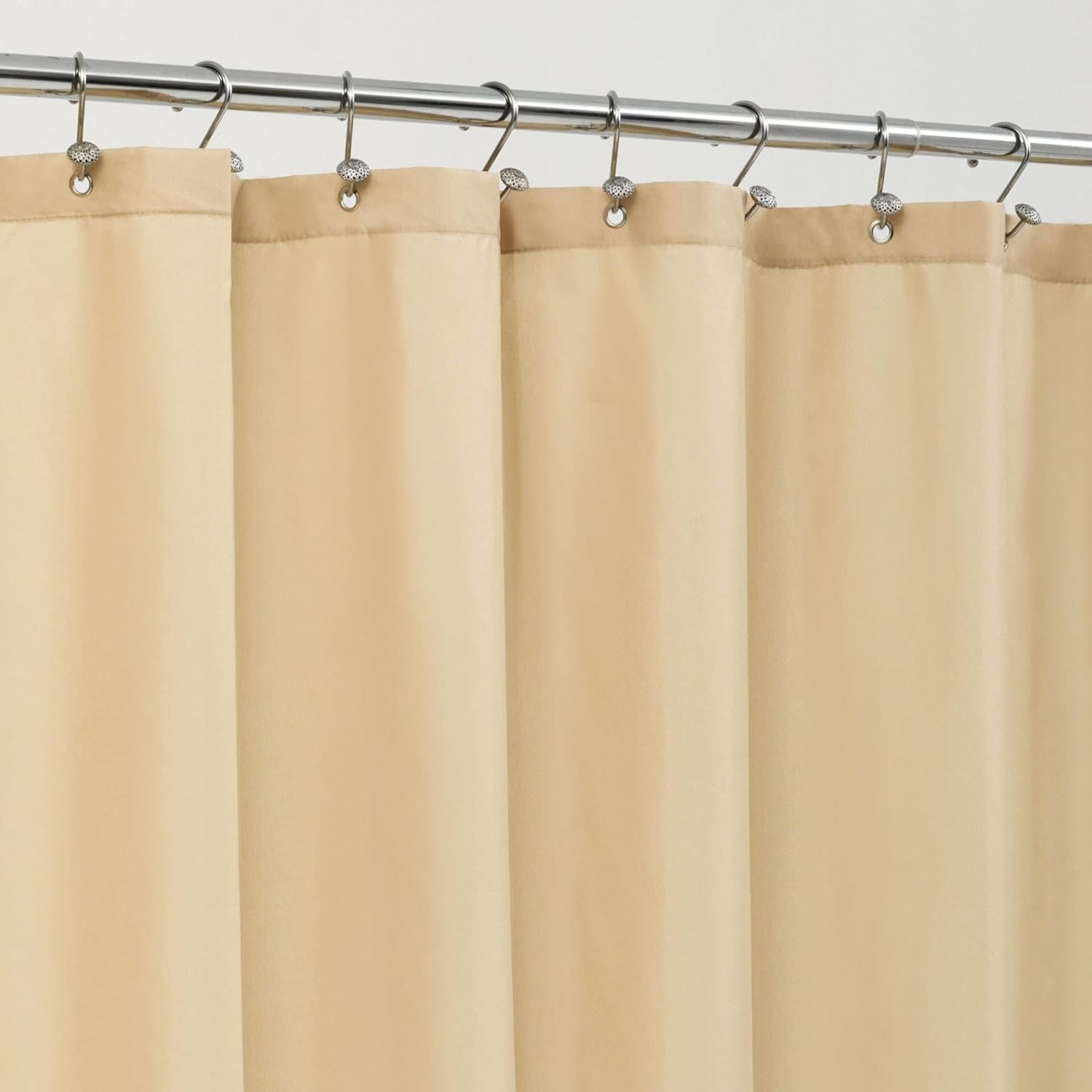 ALYVIA SPRING Long Fabric Shower Curtain Liner 72″W x 74″L (Pack of 1), Khaki