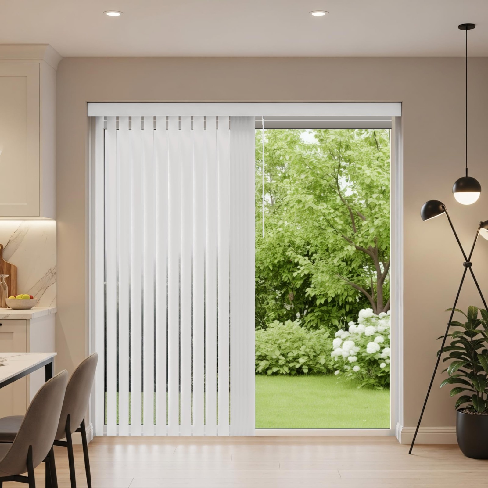 78″x84″ Vertical Blinds Blackout PVC for Sliding Glass Doors Includes Hardware
