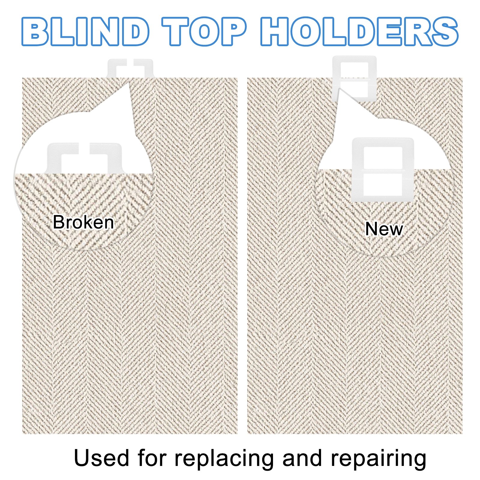 20Pcs Vertical Blind Hangers, 119mm Vertical Blind Top Holders