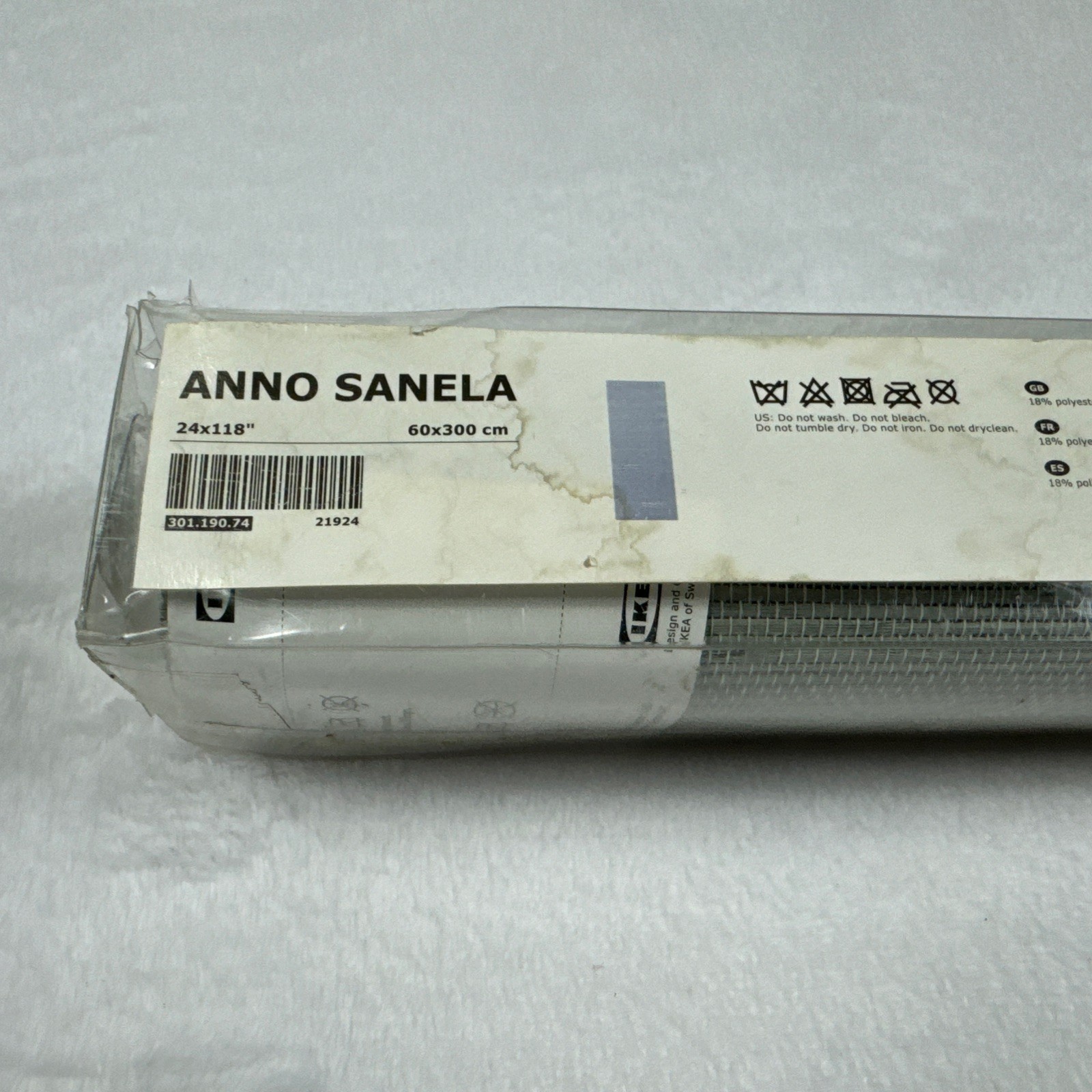 NEW IKEA ANNO SANELA Curtain Glider Panel Gray 1521 24″x118″ 301.190.74 Weave