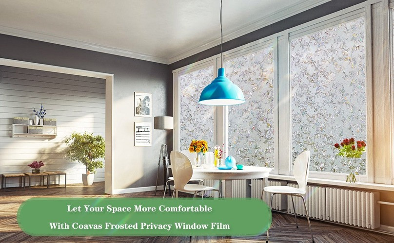 3D Rainbow Window Film Static Glass Vinyl Clings Frosted Privacy Stained Sticker
