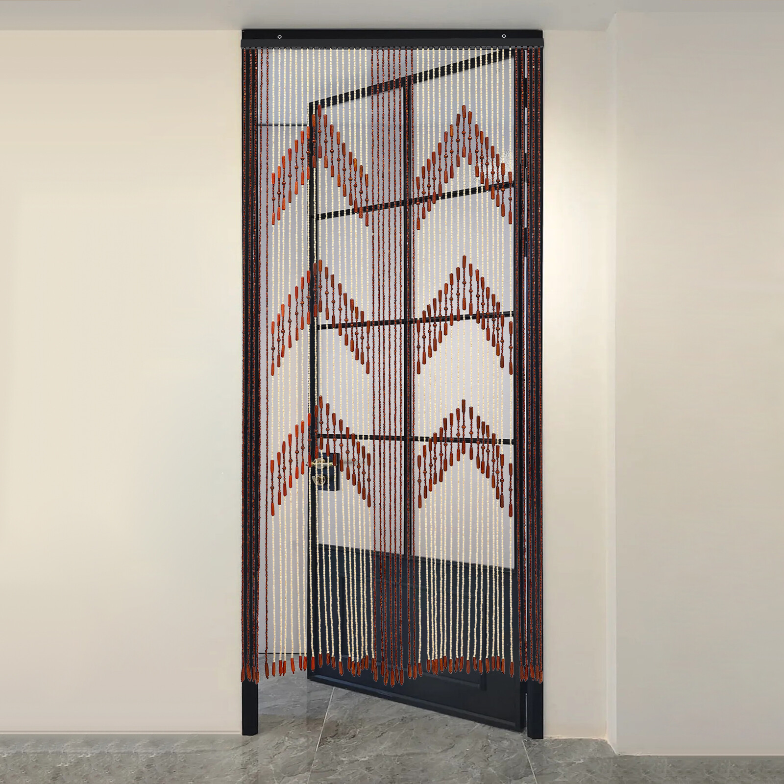 Vintage Bamboo Door Curtain 52 Strands Curtain Beads Room Divider 190*90cm