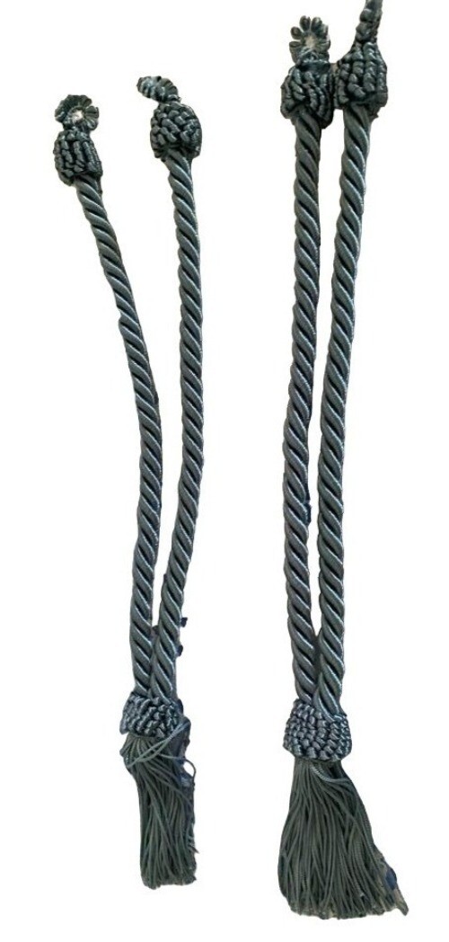 Cord & Tassel Blue Curtain Cord and Tassel Tiebacks Set of 2