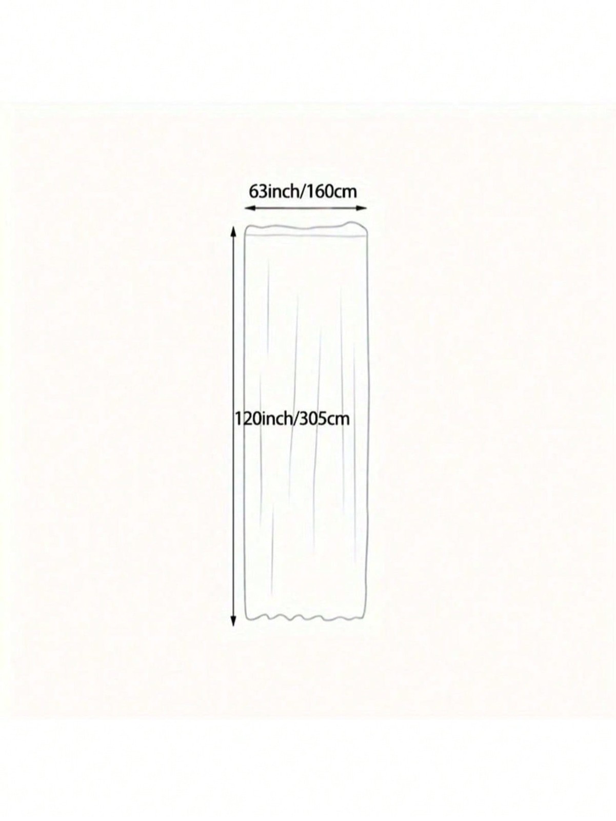 1pc 160x305cm Outdoor White Sheer Mosquito Net Curtain Rod Pocket