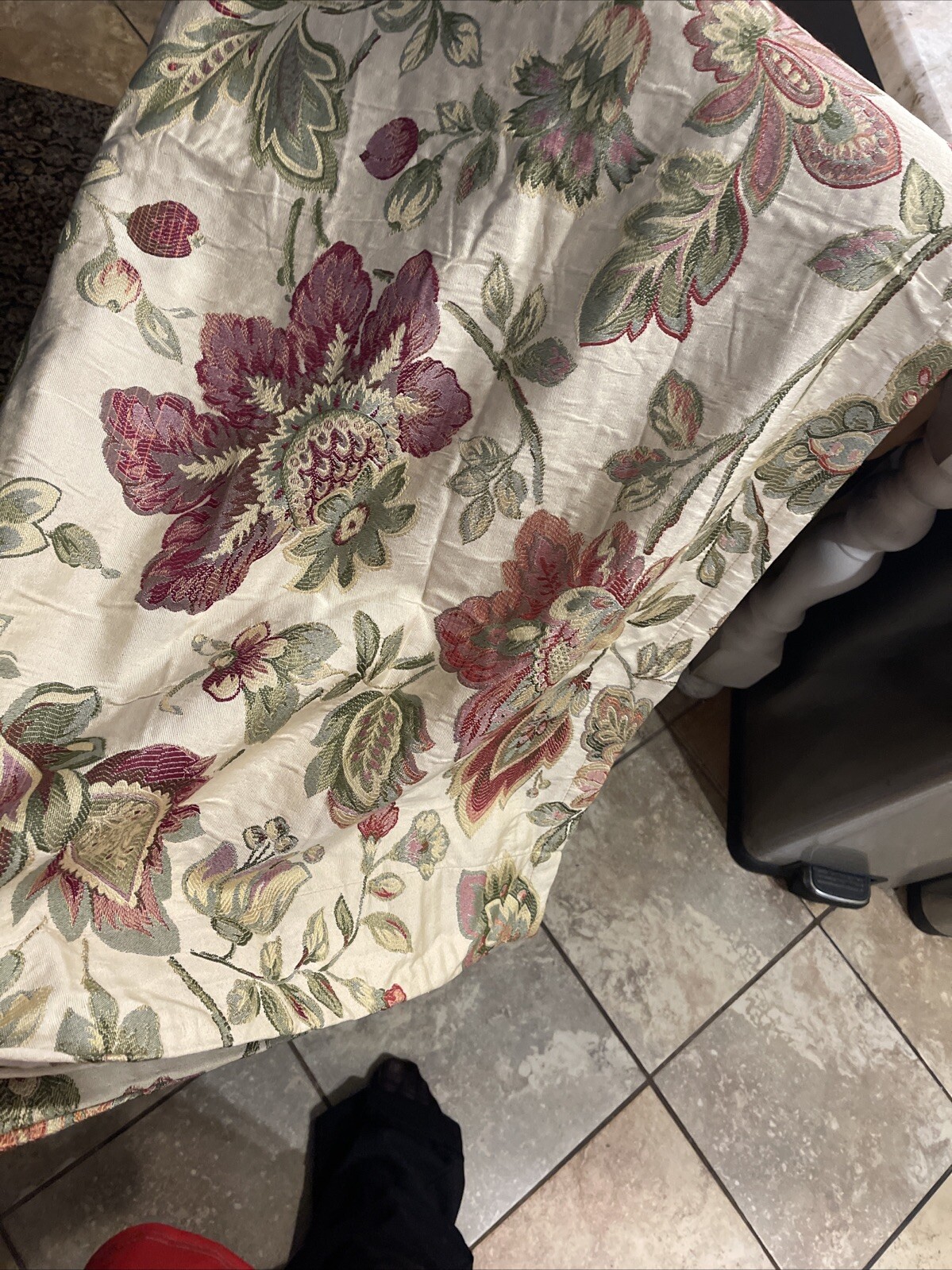 JC Penney Jacobean Pole Top Curtains Drapes Panel Pair 82×42″ Pair