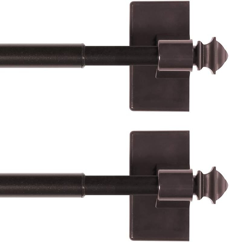 2 PACK Magnetic Curtain Rods for Metal Doors Multi-Use Rods for Small Windows