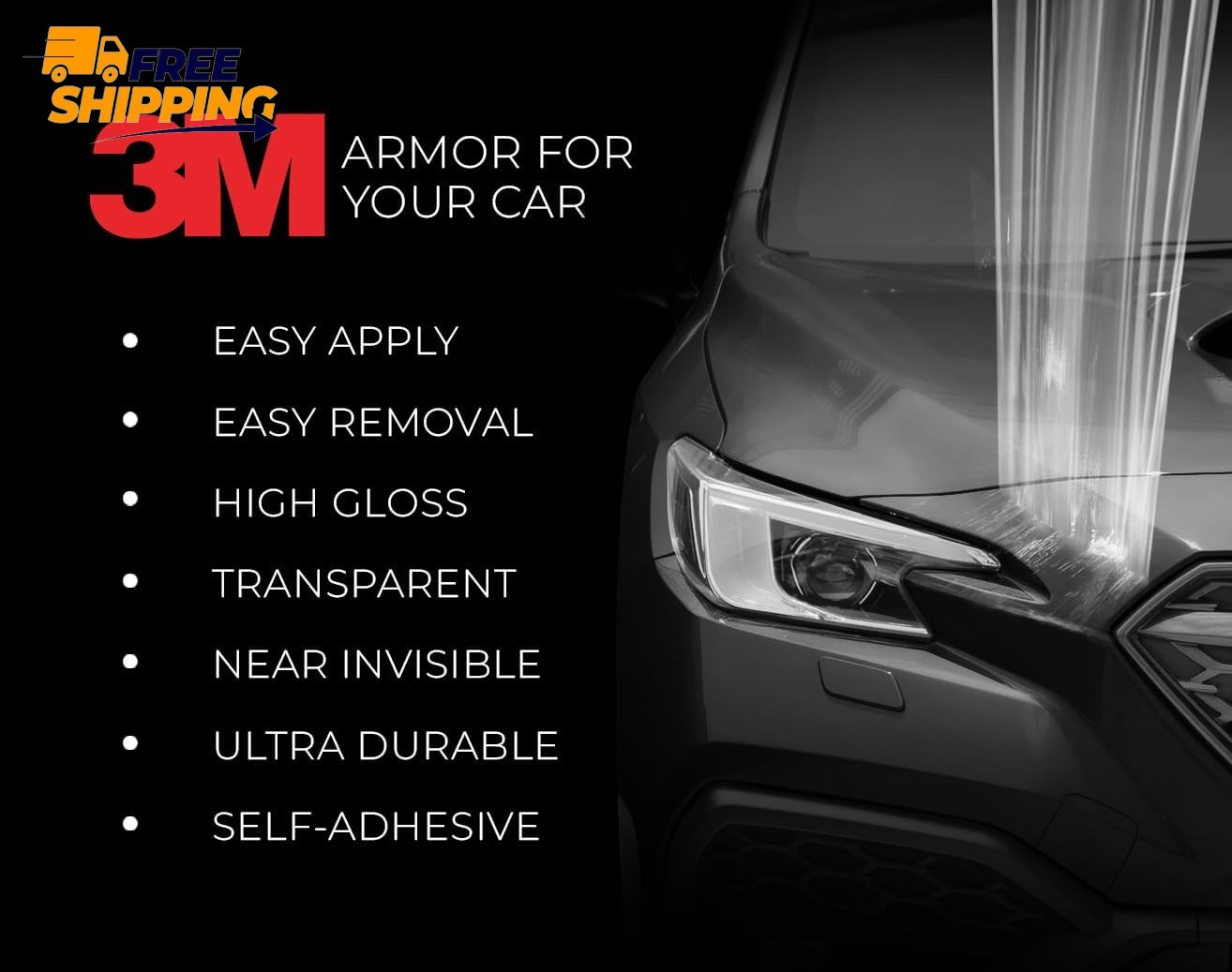 3M Clear Paint Surface Protection Vinyl Film (6 Inch X 60 Inch) ✅