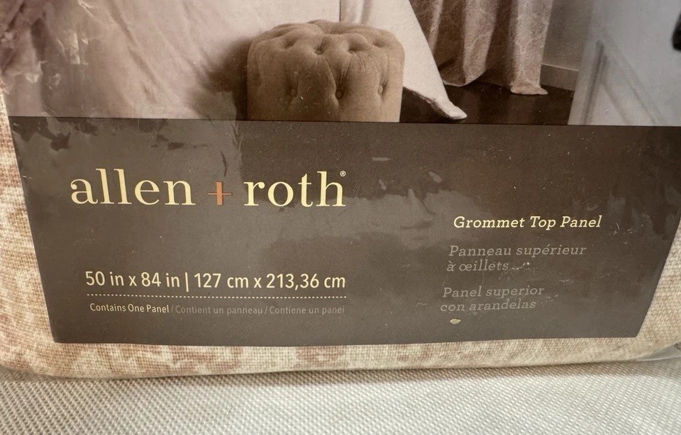 allen + roth 84″ in Blush Pink Lapeer Grommet Top Single Curtain Panel (3 PK)