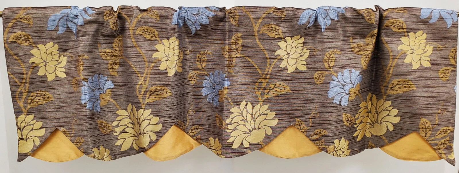 Regal Custom Lined Valance or Unlined Tiers Jacquard Scroll VINTAGE NEW RARE
