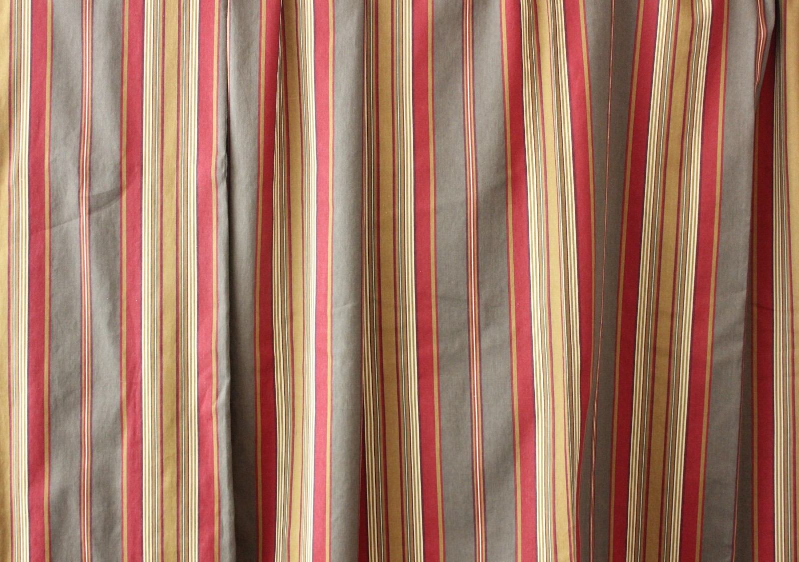 Lodge Stripe Twill Curtain Panels 40×80″ Pair 100% Cotton Canvas Tab Top Rustic