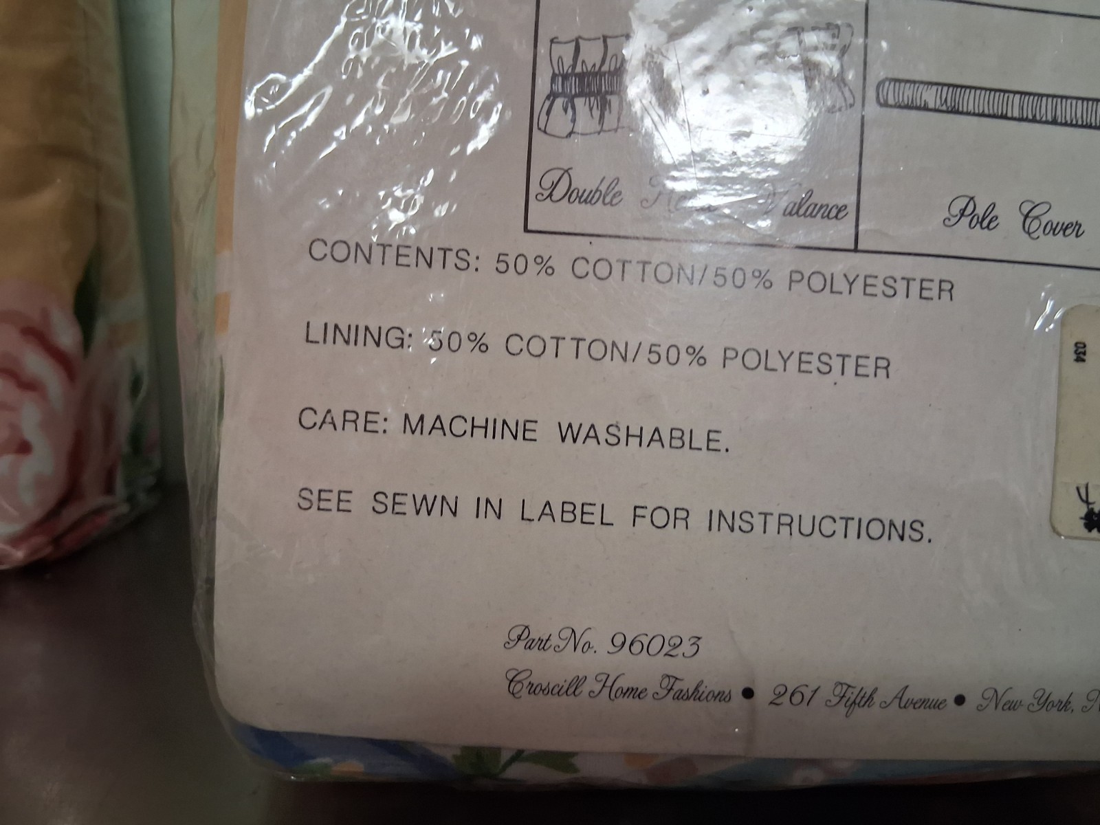 CROSCILL Princess New Old Stock Pair of Rod Pocket Drapes-Lined-New in Package
