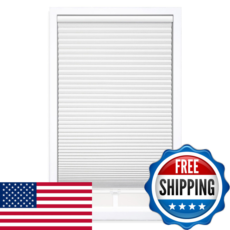 Dez Furnishings Cordless 1.5 Blackout Cellular Shade 40.5W X 72H White