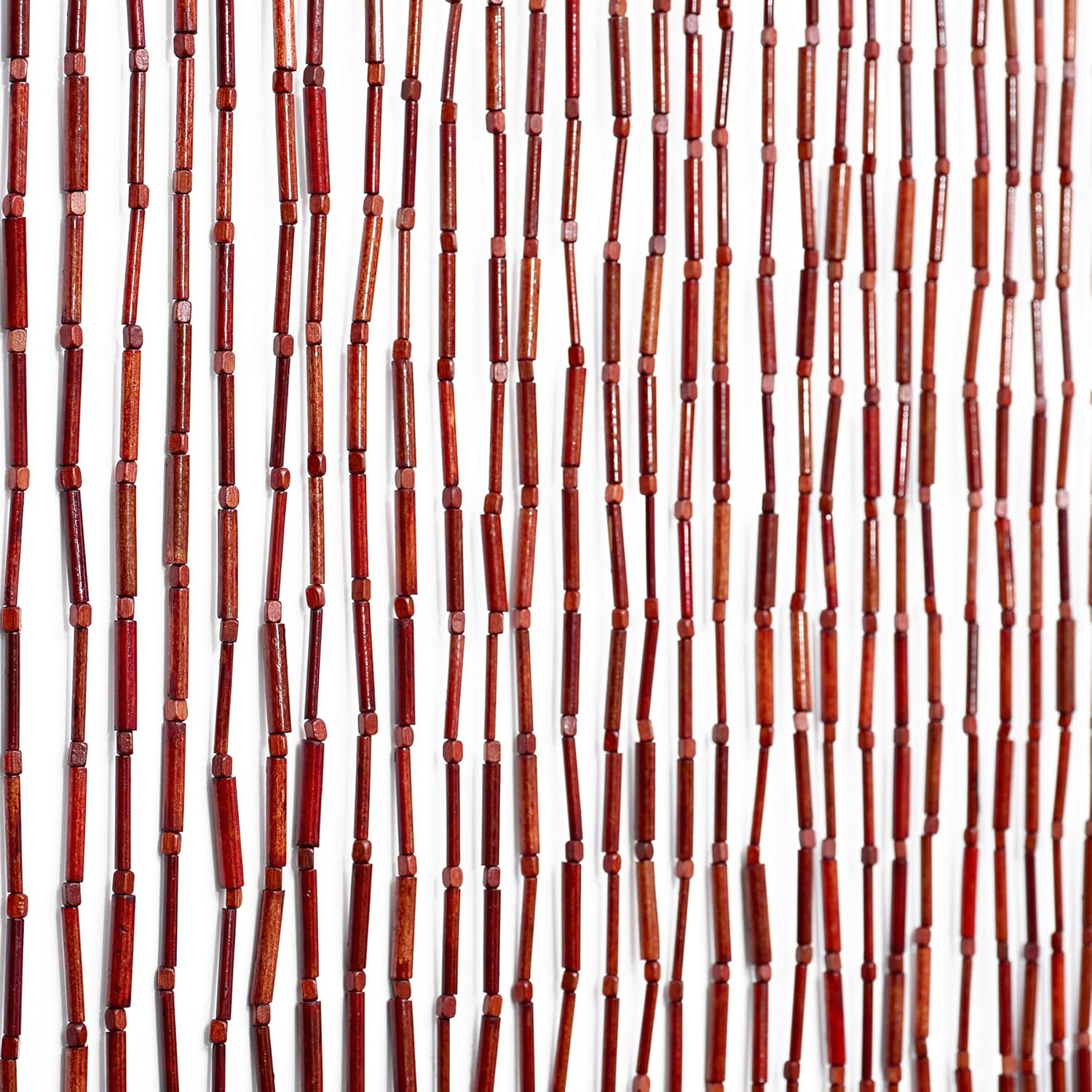 Boho Dark Brown Bamboo Beaded Curtain Room Divider 36″Wx78″H 38 Strands