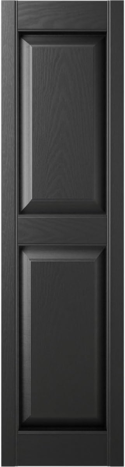 Lifetime Vinyl Raised Panel Shutters, 14.75″W x 67″H, Black, Pair
