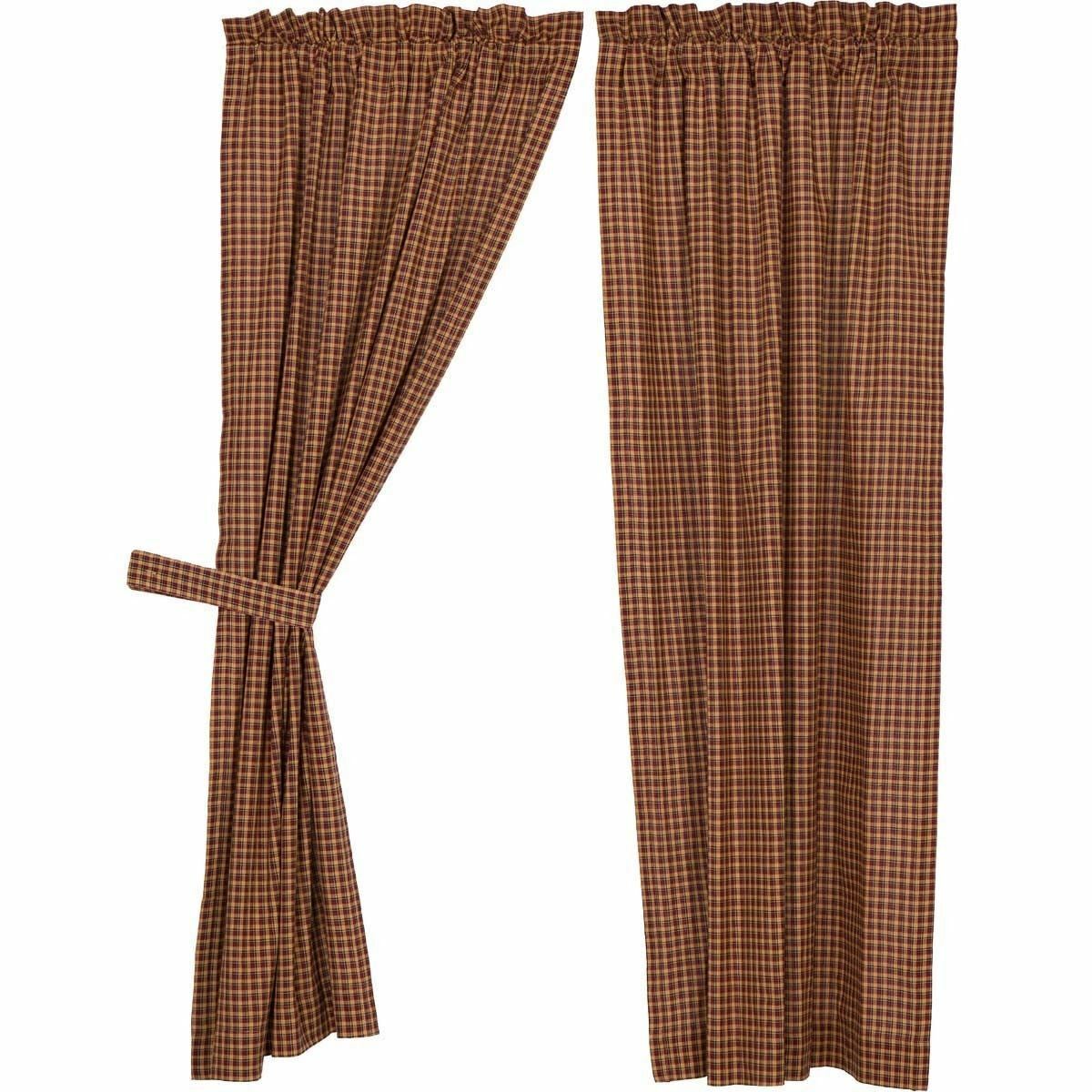 Patriotic Patch Plaid Short Panel Set of 2 63×36