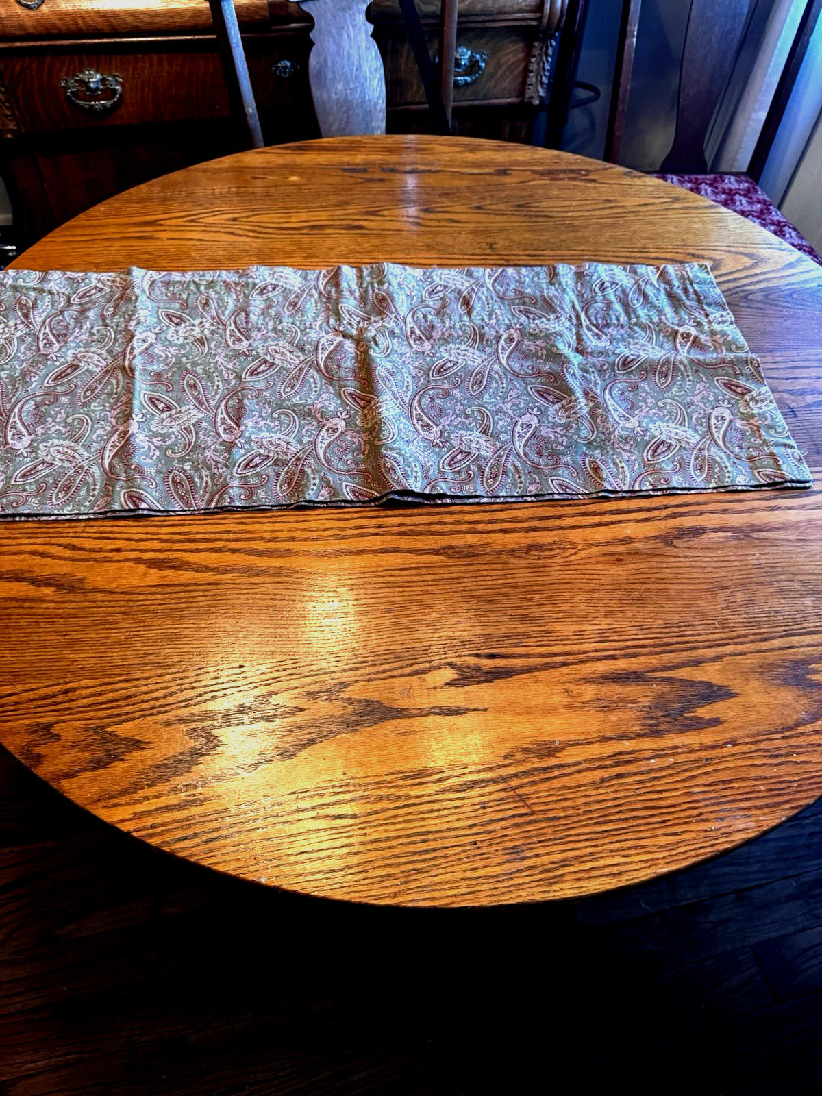 Country Curtains Vermont Country Paisley Valance Heavy Cotton 76×16″ Green FrShp