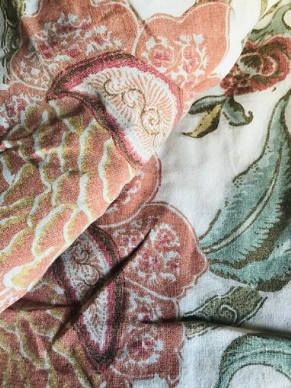 Pottery Barn Cynthia Drapes Set 2 Palampore Floral 84 Cotton Curtains Pair New