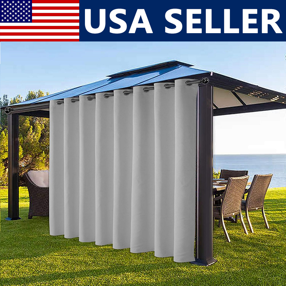 Extra Wide 100 inch Outdoor Curtains for Patio Balcony Curtain Panel Waterproof