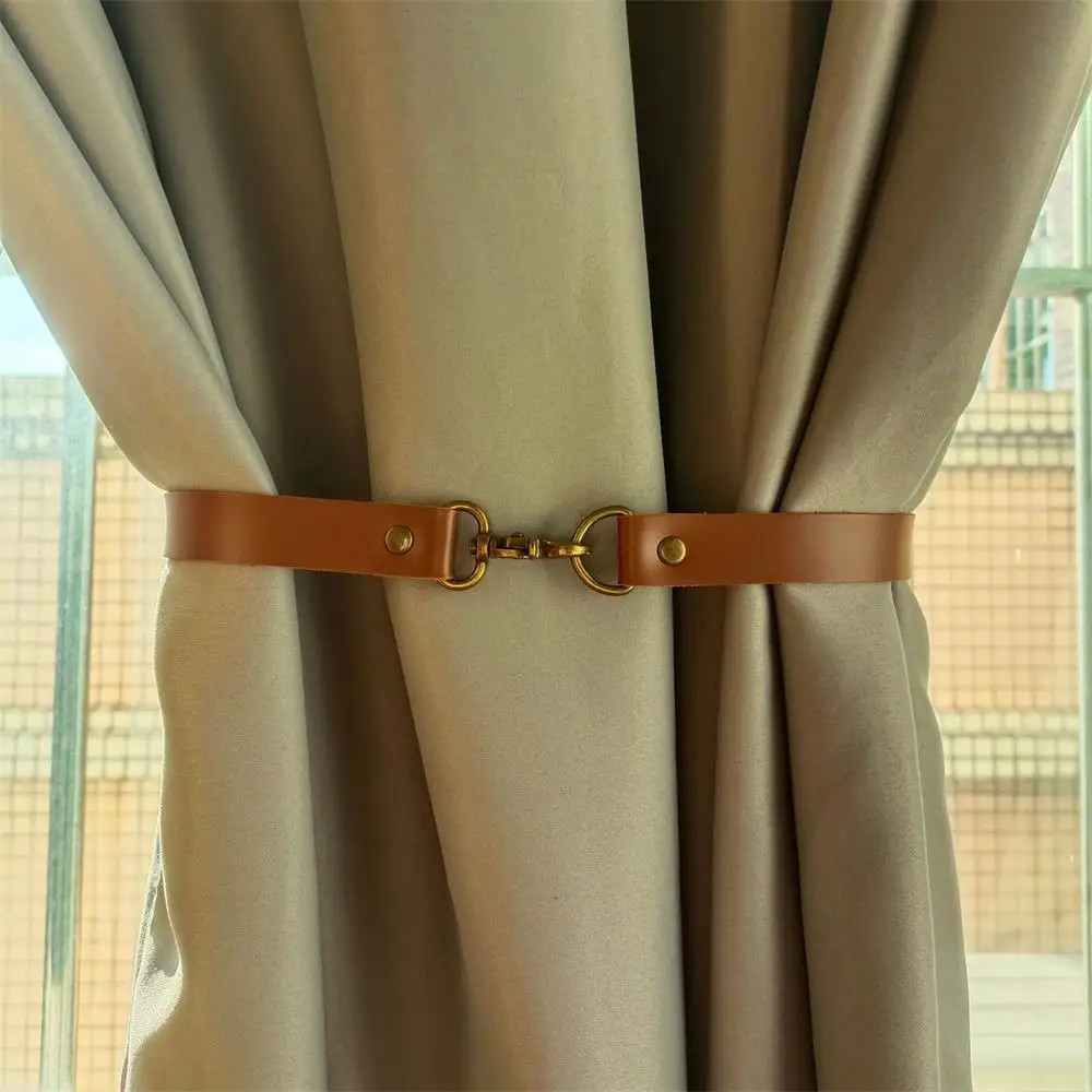 1x Nordic PU Leather Curtain Straps For Home Hotel Decoration Curtain Tieback Ho