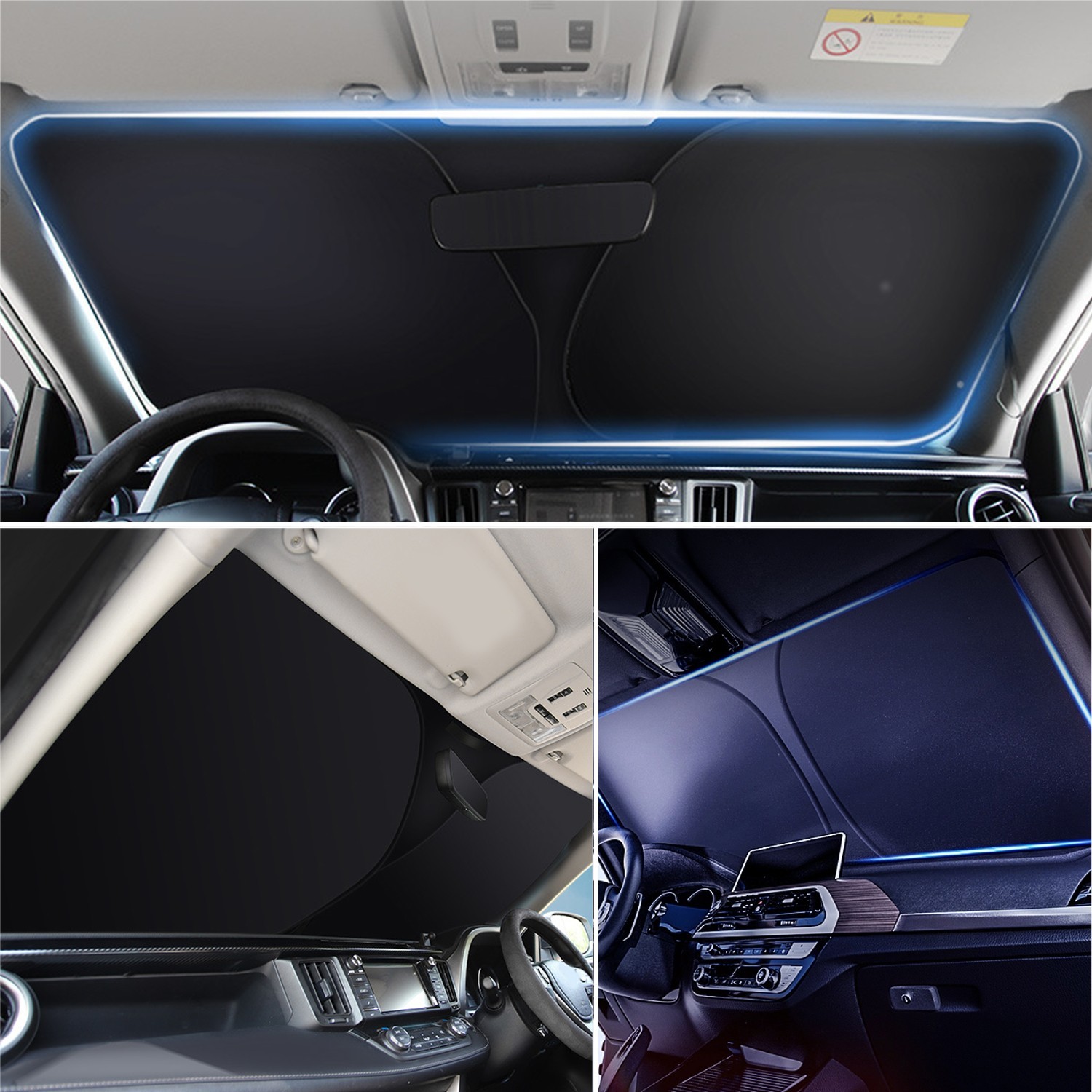 Foldable Car Windshield Sun Shade Visor Auto Front Window UV Block Shield Cover