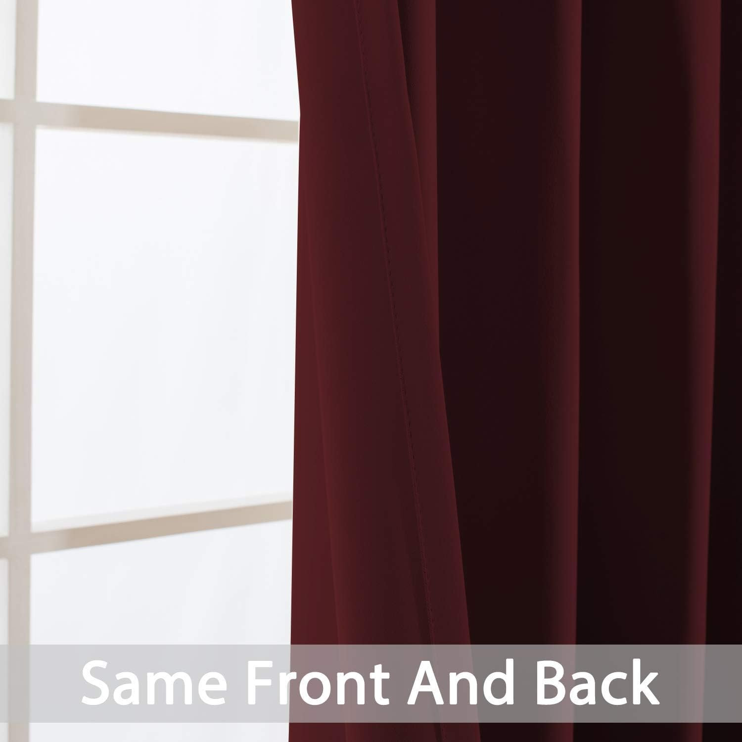 Extra Wide Blackout Curtain for Sliding Glass Door, Grommet Thermal Insulated Ro