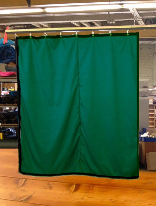 Hunter Green Curtain/Stage Backdrop/Partition, Non-FR, 12 H x 11 W