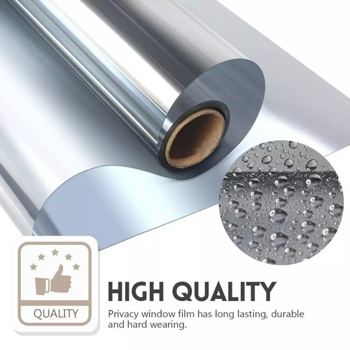 Window Tint Sun Blocking Blackout UV Protection One-Way Privacy Reflective Film