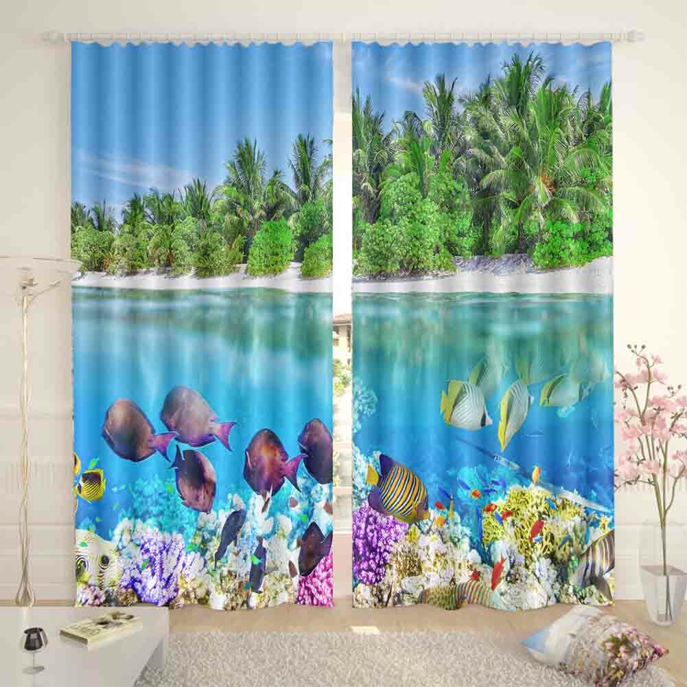 Pebble Opportunity Sky 3D Curtain Blockout Photo Printing Curtains Drape Fabric