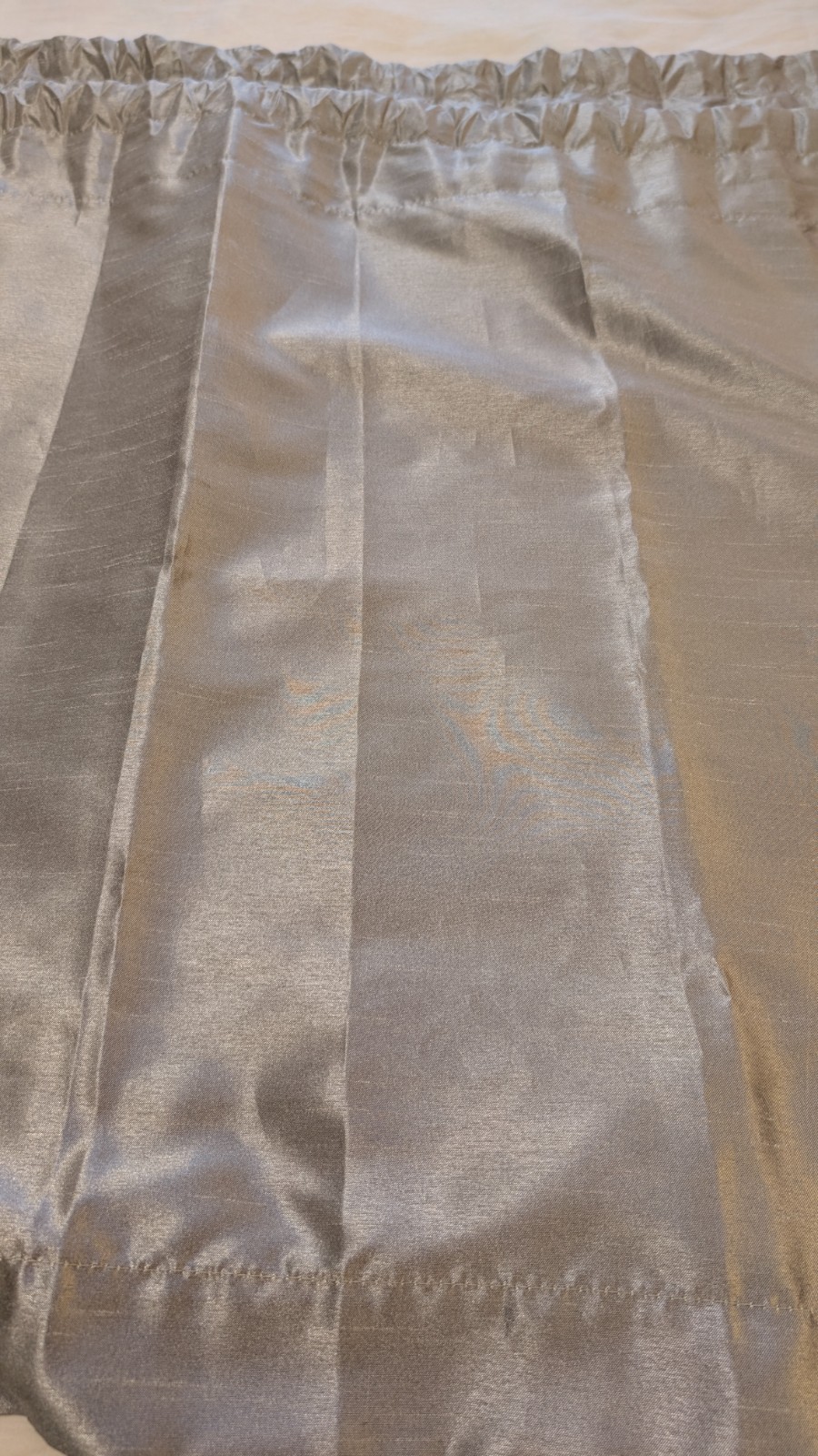 2 Tiers Silver Gray Curtains 26 Inches Long X 38 Inches Wide