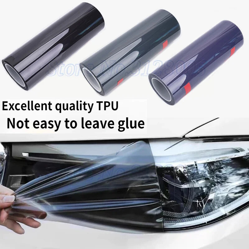 New Self-healing Headlight Film Anti Scratches Protect Smoke Black Car Lamp Tint