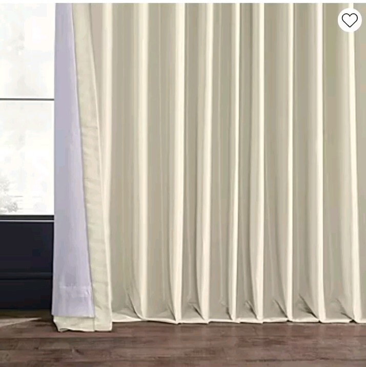 Exclusive Fabrics Blackout Doublewide Vintage Textured Faux Dupioni Curtain 100