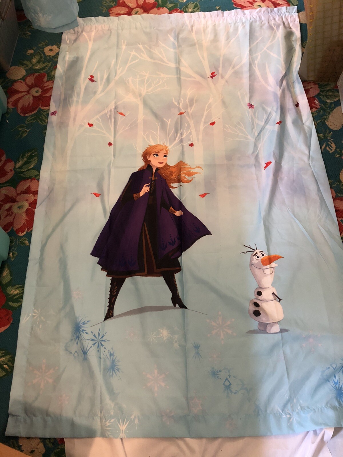 Frozen II 100% Polyester Drapes 82W X 65L/ Preowned