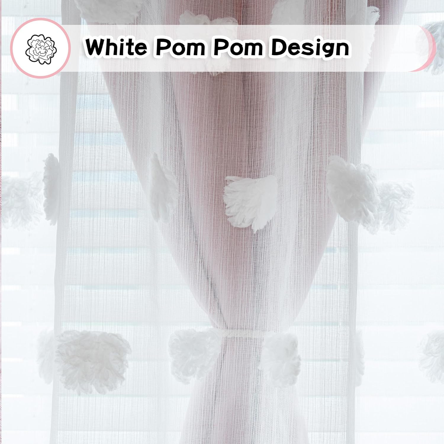 Cortinas rosas para dormitorio de niñas, cortinas infantiles de 54 pulgadas de l
