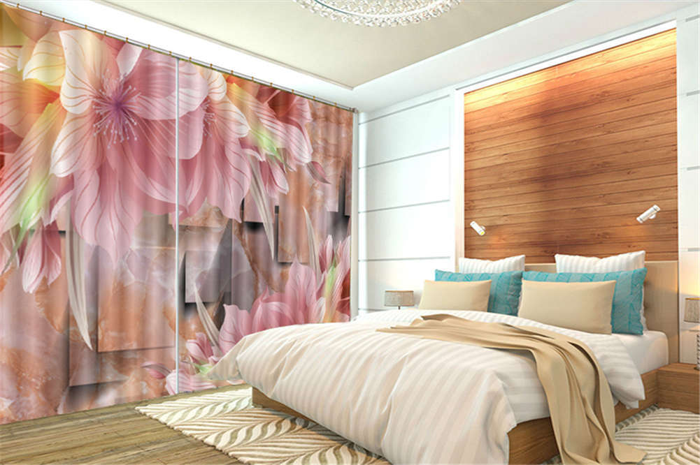 An Elegant Style 3D Curtain Blockout Photo Printing Curtains Drape Fabric