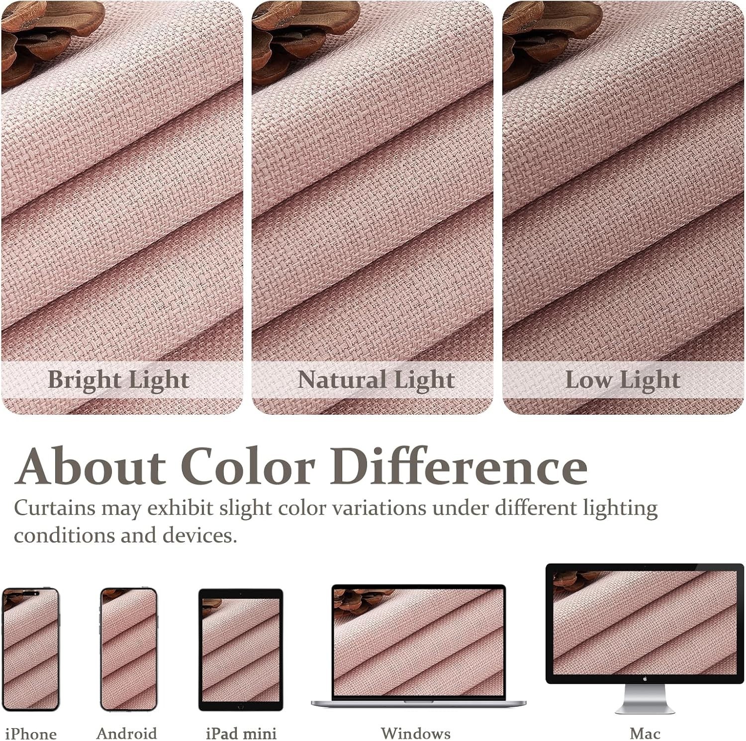 Blackout Baby Pink Memory Trained Pinch Pleated Bedroom Curtains 96 Inches Long