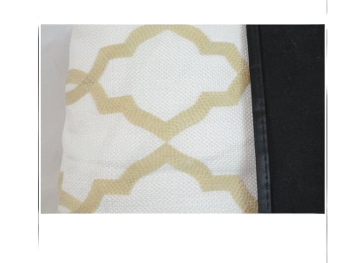Designer’s Select Claudia Geo Back Tab Window Curtain Panel 95″ White/Sand