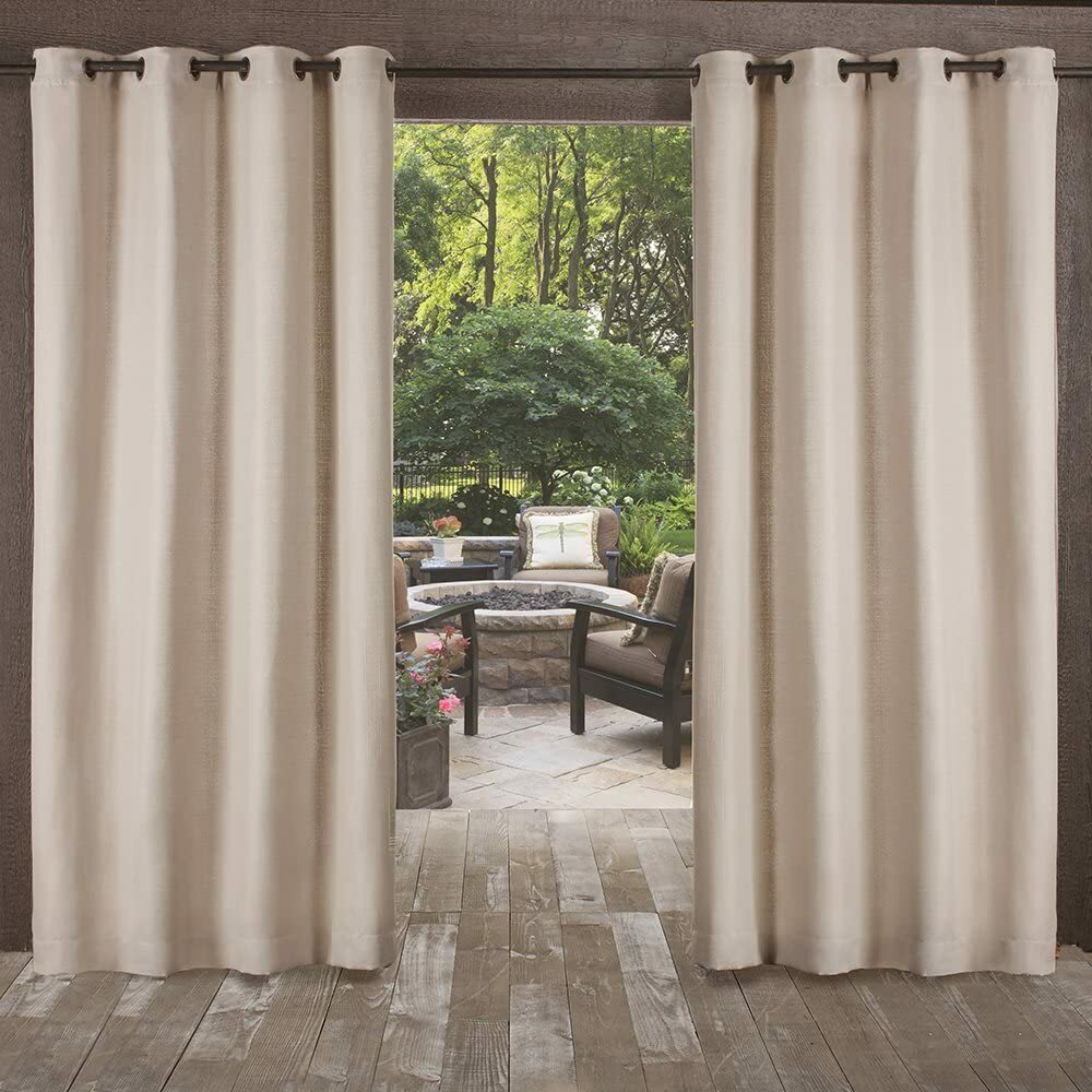 Exclusive Home – Delano -Heavyweight Textured Grommet Panels – 54″X96″ – Taupe