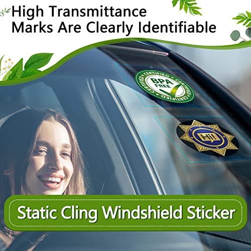 20 Pcs Car Windshield Sticker Applicator Bulk 5 x 6 Inch Static Cling Window