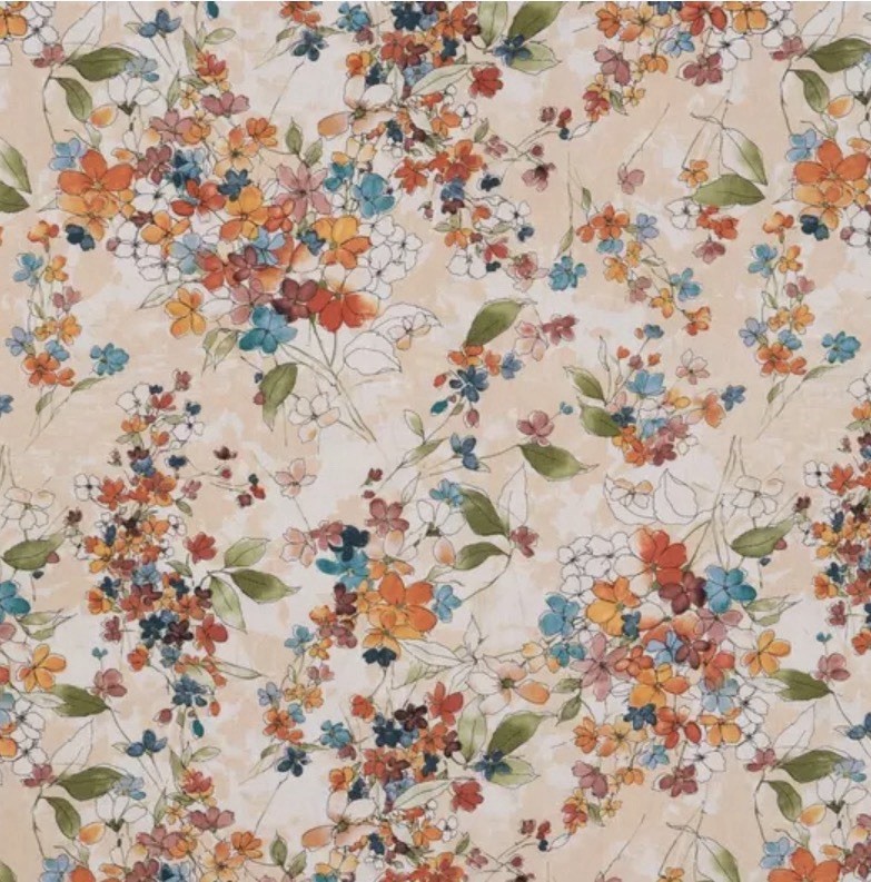 New Watercolor Flowers Window Valance Curtain Panel Farmhouse Country curtains